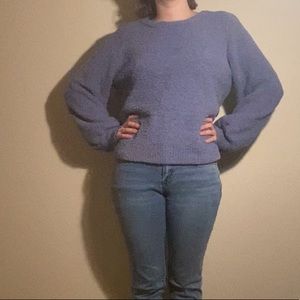 Periwinkle fuzzy sweater